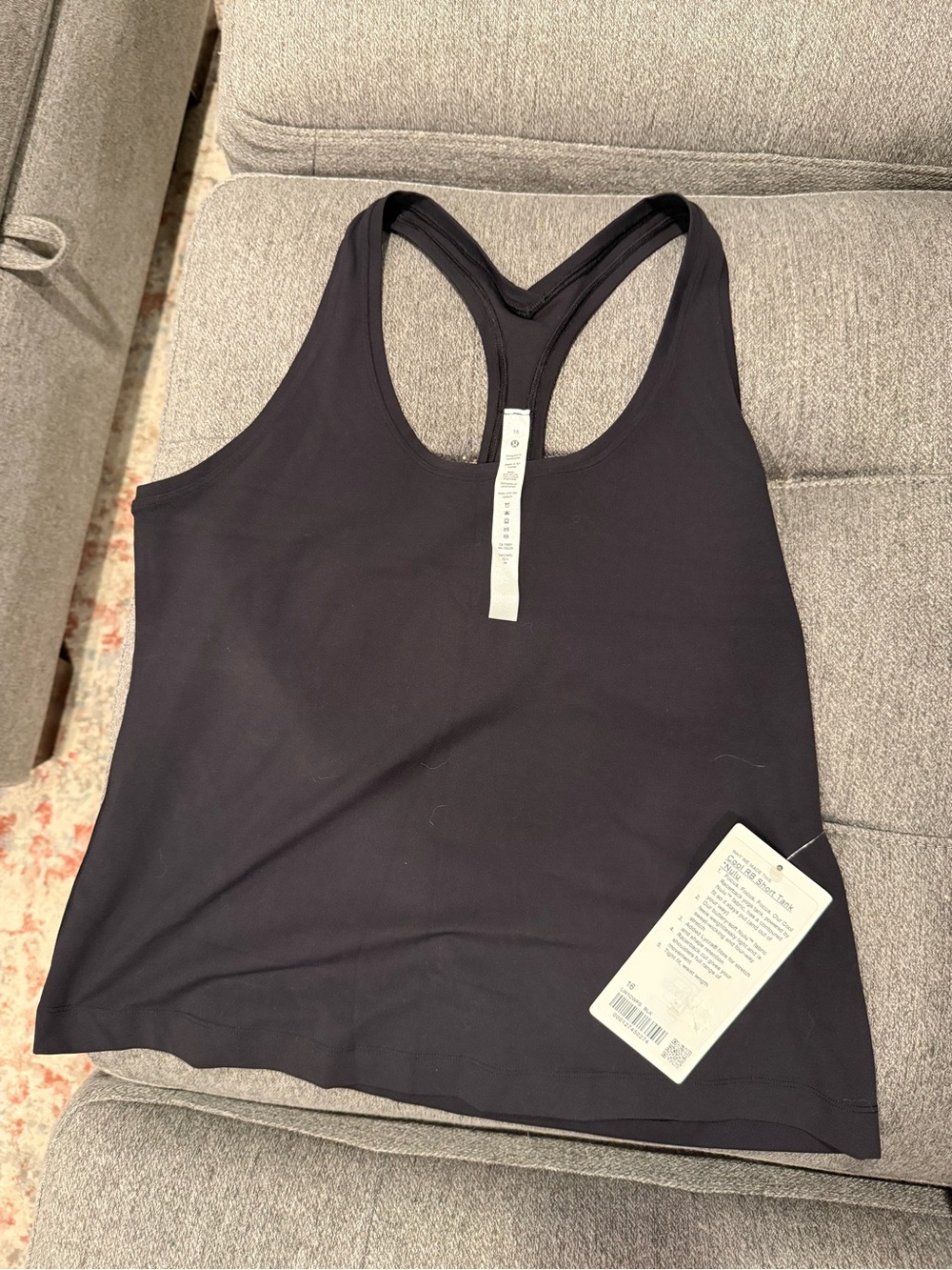 Lululemon cool RB nulu size 16 Racerback Tank Top - Black